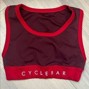 CycleBar Women's Burgundy and Red Sports Bra